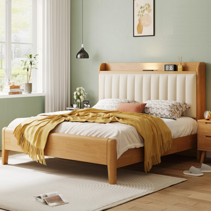 Backrest Soft Package Double wood bed Backrest Soft Package Double Bed